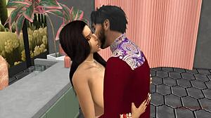 cheating wife seduces stranger for wild bar encounter in sims 4 hindi