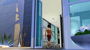 Voyeur spied on fascinating ladyboy in bathroom
