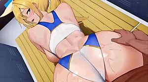 Water Police Officer in Raw Anime Action Scene.