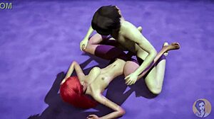 Ariel relaxes on the island, pleasuring herself with a big cock and big tits