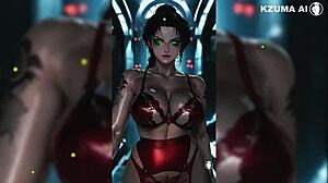 BBW Gostosa e Safada Shows Off Curves! Wild Hentai Action Generated by IA!