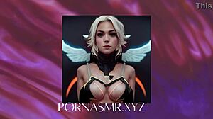 性感金发女郎舔舐引发高潮