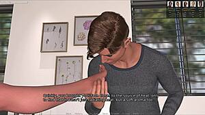 Stepmom caught watching porn, jerked his big cock