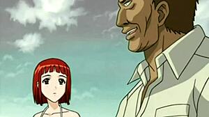 An innocent Hentai guy is getting fucked by a black penis