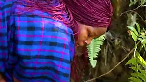 African BBW housewife with huge ass gets fucked outdoors