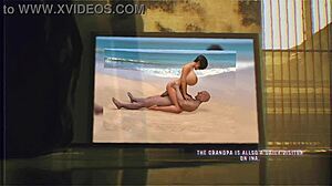 Ina Berry enjoys a beach day with her father-in-law in animation