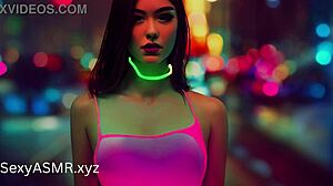 Cyber punk babes in kinky cosplay suck dick for ASMR