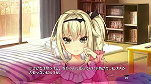 Bukkake Hentai Game 07: Petite Babe in Lingerie Soaked in Wild Cum Action.