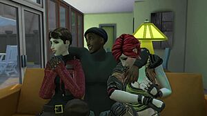 Roland, Lilith, and Patricia Tannis from Borderlands got wild in Sims 4 threesome!