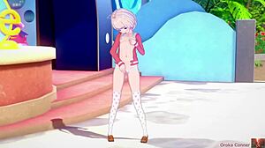 The girl got very wet while visiting the aquarium, much like in a thrilling game