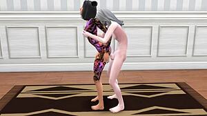 Tattooed Young 18+ Model Deepthroats And Rides Old Man In Creampie Sex