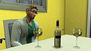Handsome man fucks trans Asian escort Futa Mu S01E02, a steamy shower scene