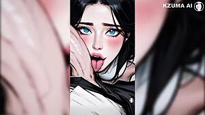 gothic slut goes wild with huge tits in 3d action