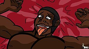 嘿，你们两个辣妹脱衣舞娘，为什么要舔那个大黑鸡巴？