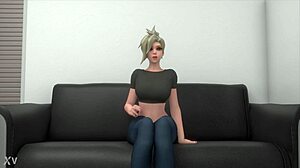 Oh man, check out Mercy with her big tits and blonde hair in that Overwatch creampie interview! 😏