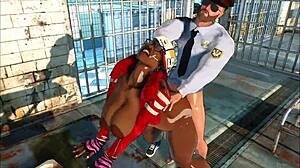 Perverted Cop Traps Big Boobs Ebony Girl in Prison for Wild Action. It’s a 3D Assfucking Scene!