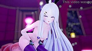 Pink bunny Hina in servitude mode, used like a sex doll