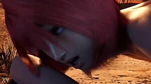 Jenny takes on the wolf for intense assfucking in 3D