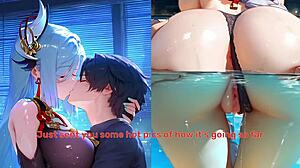 Hey, check out this hentai JOI where Shenhe gives you a birthday gift by cucking in the bath with edging femdom!