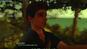 他教继妹接吻技巧，在Desirium 03 3D色情游戏！