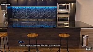 Freshwomen playthrough 04 shows a 3d milf with big tits flashing upskirt