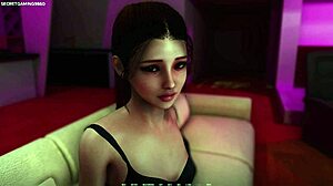 他教继妹接吻技巧，在Desirium 03 3D色情游戏！