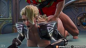 emma frost welcomes her guest in a stunning 3d marvel scene