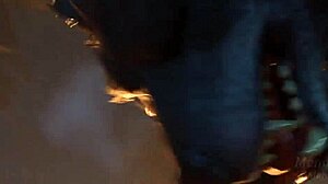 Jenny takes on the wolf for intense assfucking in 3D