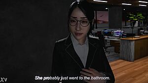 Honeyselect2 scene with boss lady in 3D anime animation.