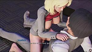 嘿，看看这个巨乳少女18+与怪物鸡巴在公共性爱生活游戏第19集