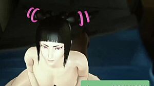 Asian beautiful girl takes on monster cock in 3d animation with big tits