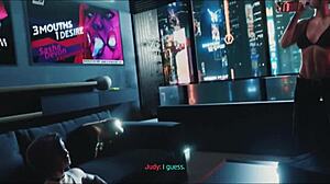 Cyberpunk 2077 Judy and Panam Fucked by Shemale V Hard