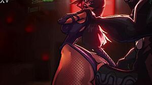 Bold venom grind with psylocke in marvel animation