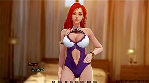 Enjoying wild pool party with Miss Fortune in hentai porn game - World of Firo