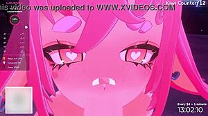 兔女 VTuber 为慈善疯狂不停高潮