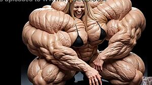 Abigail's EXPLOSIVE MUSCLE growth in wild AI animation