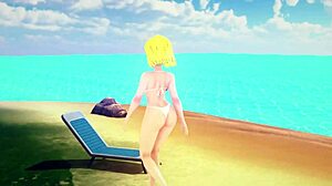 安卓18和比迪丽在罗西面前做爱在龙珠ZEX 7完整幻想王3。