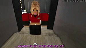 hey, pizza delivery whore gets blackmailed into doggystyle and blowjob with cum on her blonde pov 😈