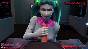 Cyberpunk Español Latino with Latina Riding in 3D Anime