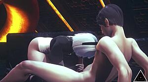 Oh wow, HoneySelect2 2B Nier gets pounded uncensored in wild anime sex!