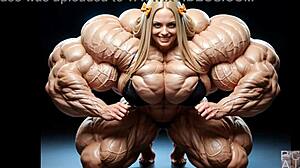 Abigail's EXPLOSIVE MUSCLE growth in wild AI animation