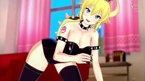 Bowsette guides your hand in a naughty roleplay masturbation session