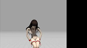 可爱动漫女孩在Hentai中表演激烈脱衣舞