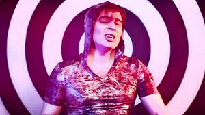 Why does Alex Angel surprise with lesbian kissing and group BDSM in this anime adventure?