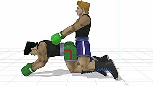 Little Mac takes gay anal assfucking in yaoi game scene