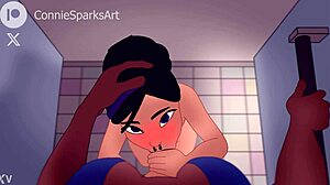 Subtle Allure Of Outdoor Public Blowjob In Nightclub Bathroom With Futanari Interracial Cum And Sloppy Pov