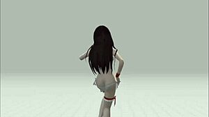 可爱动漫女孩在Hentai中表演激烈脱衣舞