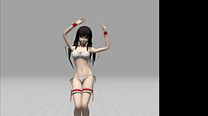 Cute Anime Girl Performs Seductive Strip Tease Hentai