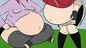 Exploring fat anime characters in various pictures