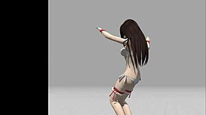 Cute Anime Girl Performs Seductive Strip Tease Hentai